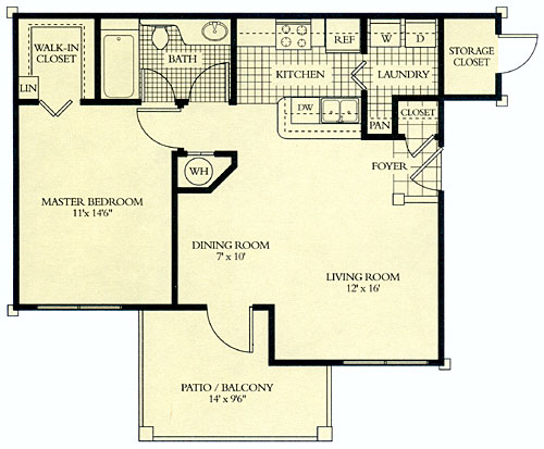 Maple Floor Plan The Tradition Apartments